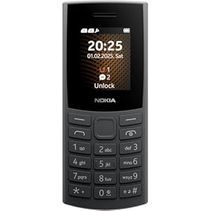 Nokia 105 4G 2. Edition (2024) (1,77 Zoll Display, herausnehmbarer 1450 mAh Akku, 128 MB Speicher erweiterbar, Bluetooth 5.0, USB Typ-C, 3,5mm Klinkenbuchse, Dual-SIM, IP54, FM-Radio) Charcoal