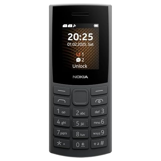 Nokia 105 4G 2. Edition (2024) (1,77 Zoll Display, herausnehmbarer 1450 mAh Akku, 128 MB Speicher erweiterbar, Bluetooth 5.0, USB Typ-C, 3,5mm Klinkenbuchse, Dual-SIM, IP54, FM-Radio) Charcoal
