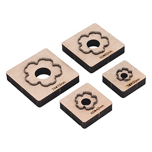 4Pcs Leather Die Cutter, Plum Blossom Shaped Leather Stamping Tools for Handmade DIY Leather Craft