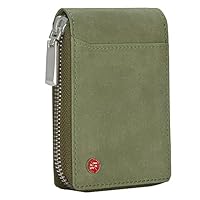 HORNBULL Steve Green RFID Blocking Leather Wallet for Men | Vertical Credit Debit Card Holder