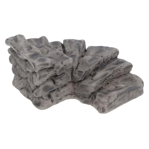 Milisten Escalones De Piedra Miniatura Curvados para Jardines Resistente, Decoración Exterior para Casas De Hadas y, Adorno Versátil para Estanque y Césped