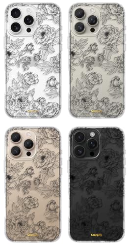 Coque iPhone 16 Pro jolie fleur idée cadeau transparente pour fille