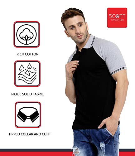 Image of Scott International Men's Cotton Regular Fit Polos