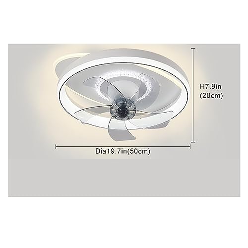 Ventilateur de plafond télécommandé avec éclairage LED rose de 50cm - 7