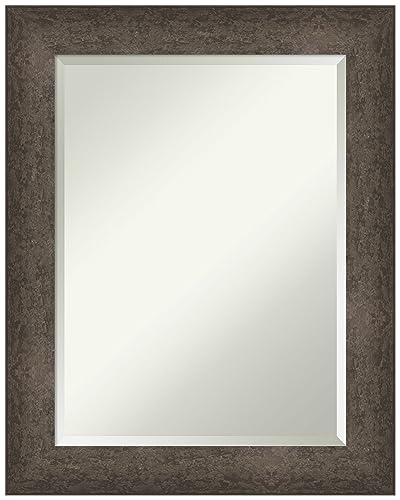 Amanti Art Bronze Bathroom Mirror for Over Sink, 29x23 Vanity Wall Mirror