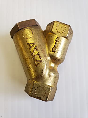 ASCO 8600A002 Forged Brass Body Pipe Line Strainer, Stainless Steel Strainer Element, 1/4