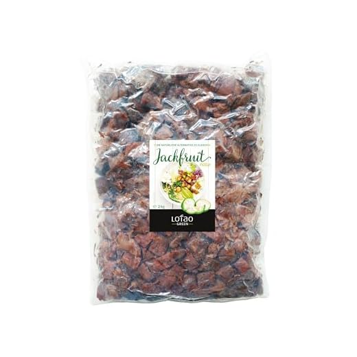 LOTAO Bio Jackfruit Natur: Junge Jackfrucht-Stücke im 2kg Beutel | Veganer Fleischersatz: Frisch, natürlich und ohne Zusatzstoffe oder Soja | Ideal für vegane Rouladen, Gulasch, Curry und Co.
