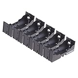 BCP 5PCS Black Color Plastic Single 26650 Battery Holder Case Storage Box