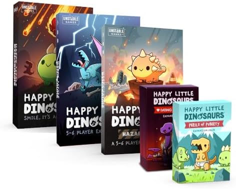 Unstable Games - Happy Little Dinosaurs - Base Game + 4 Expansion Bundle