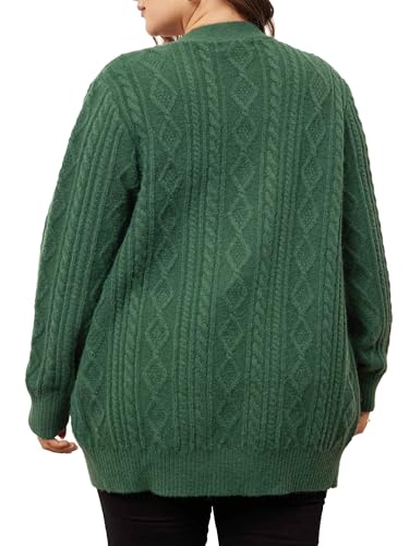 Image of Agnes Orinda Cardigan Sweaters for Women 2025 Plus Size Lightweight Long Sleeve Open Front Sweaters with Pockets