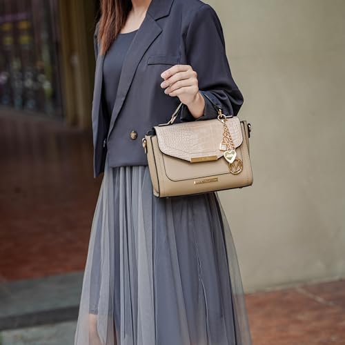 MKF Collection Croco Shoulder Bag for Women, Crossbody Handbag Crossover Ladies Purses4