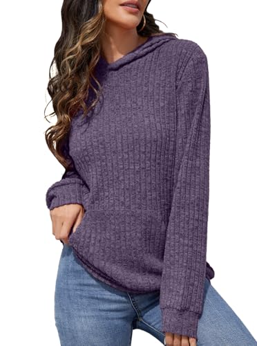 Image of Bosmeer Womens Long Sleeve Shirts Kangaroo Pocket Fashion Hoodies Pullover