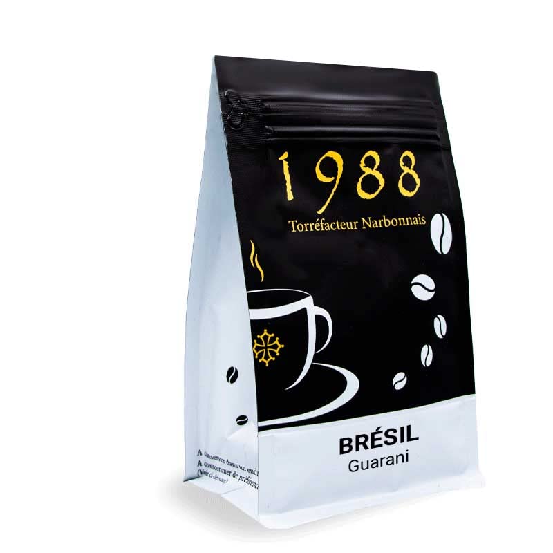 Café en grains Brésil 100% Arabica pour machine expresso broyeur 250g