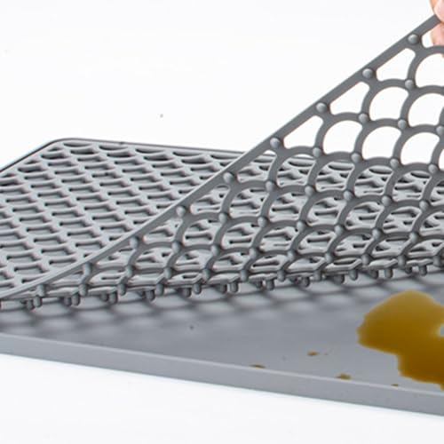 Alfombrilla de secado de silicona tipo escurridor para vajilla y cafetera 8