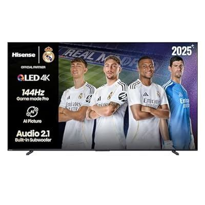 Hisense 100E7Q Pro - QLED Smart TV 100 Pulgadas Gaming TV Modo Juego Pro 144Hz AMD Freesync Premium Pro Dolby Vision IQ Dolby Atmos Movimientos Suaves IA Hi-Concerto Procesador Hi-View IA