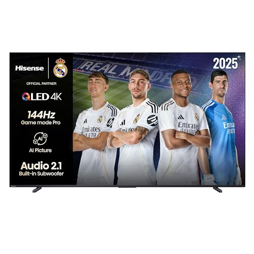 Hisense 100E7Q Pro - QLED Smart TV 100 Pulgadas, Gaming TV, Modo Juego Pro 144Hz, AMD Freesync Premium Pro, Dolby Vision IQ, Dolby Atmos, Movimientos Suaves IA, Hi-Concerto, Procesador Hi-View IA