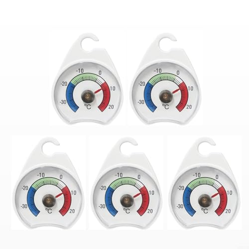 HEIBTENY Termometro per frigorifero o congelatore, quadrante da 54 mm, monitoraggio accurato della temperatura per frigorifero, congelatore e conservazione a freddo, nessuna batteria richiesta a