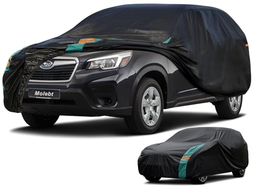 Image of SUV Car Cover Custom Fit for Subaru Forester(2009-2025), Waterproof All Weather for Automobiles, Outdoor Full Cover with Windproof Clip Straps.