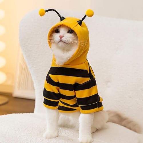Dog Bee Hoodies, Halloween Pet Bee Costume Hoodies, Cat Dog Clothing Cute Dress Up Costume Apparel Coat Clothes Pet Supplies, For Small Medium Dogs, Kitten, Puppy - Image 5