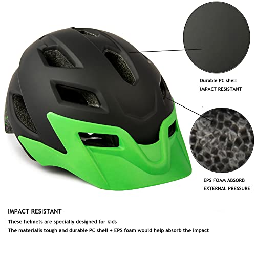 Image of Kids Helmet, Exclusky Kids Bike Helmet Adjustable Safety Lightweight Children Bicycle Helmet for Kids Skating Cycling Scooter Boys and Girls Bicycle Helmets Ages 5-8-14