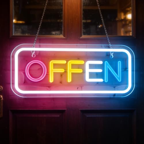 Cartel de neón abierto con luz LED, para tienda, cafetería, bar, restaurante, sala de juegos, habitación infantil, decoración de pared, 35 x 16 cm