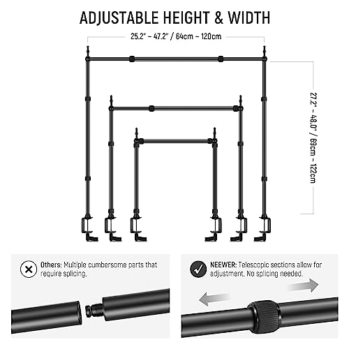 Image of NEEWER Overhead Camera Mount Rig with 2 Ball Heads, Super Clamp, NK002