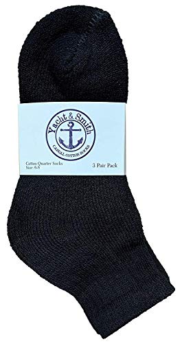 24 Pairs Of Yacht & Smith Wholesale Kids Mid Ankle Socks, Cotton Bulk Sport Ankle Socks Size 6-82