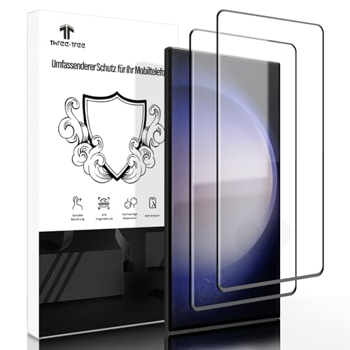 Schutzfolie für Panzerglas für Samsung Galaxy S23 Ultra Fingerabdruck-ID Unterstützen Folie [2 Stück] 9H Härte HD Clear Displayschutz Schutzfolie Glas für Samsung S23 Ultra
