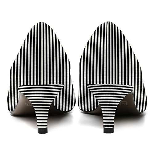 AMBELIGHT Womens Casual Slip On Pointed Toe Dress Shoes Patent Kitten Low Heel Pumps Shoes 2 Inch4