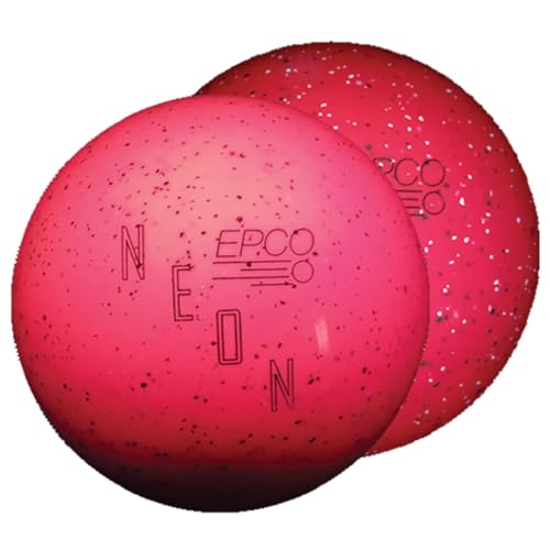 EPCO Duckpin Bowling Ball- Neon Speckled - Magenta (5 inch- 3lbs. 8 oz.) 1 Ball