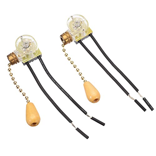 Image of HomeSoGood Ceiling Fan Light Switch,Pull Chain Switch Control 3A /220V-250V Cord Switch Replacement Pull Chain Switch 4Pack