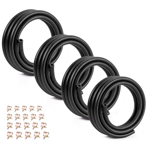 Image of 4Pcs 3 /8 inch 5 /16 inch 1 /4 inch 1 /2 inch ID NBR Fuel Line Hose Kit, 5FT