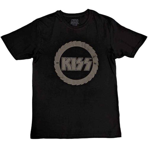 T-shirt KISS premium avec logo texturé haut de gamme pour collectionneur de merchandising