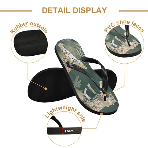 Burbuja Zebra Leopard Flip Flops for Women Men, Soft Thong Sandals Rubber Slippers for Pool Beach Essentials3