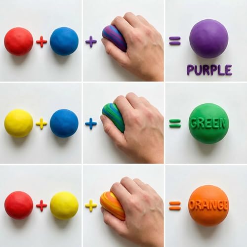 Image of BOHS Foam Clay, 3 Primary Colors, Air Dry Modeling Clay, 3.3 lb