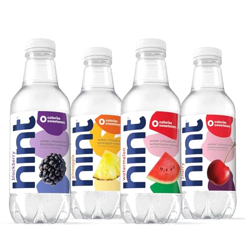 Image of Hint Fruit-Infused Bottled Water, Best Sellers Variety Pack - Sugar Free Flavored Water with Zero Calories, Natural Fruit Essences, and No Artificial Sweeteners - 16 Fl Oz (Pack of 24)
