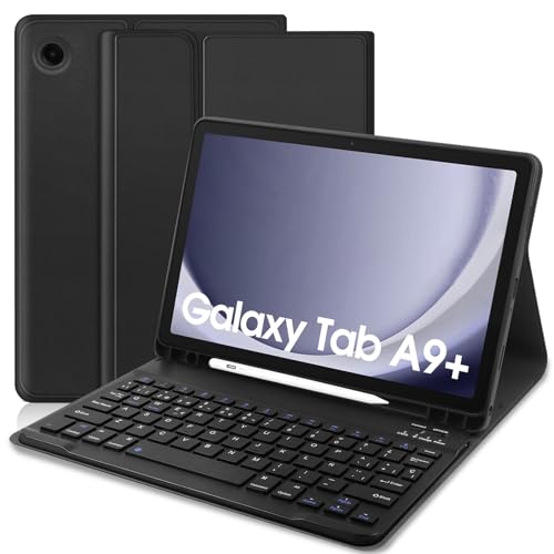 TENGWUDZ Samsung Galaxy Tab A9+ 11 Pulgadas 2023 Funda con Teclado, Español Ñ Teclado para Samsung...