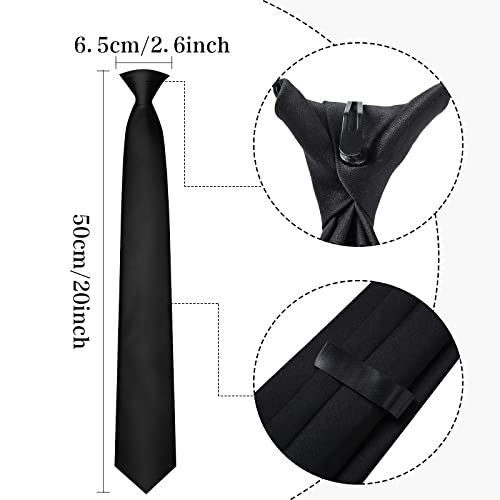 Eurzom 4 Pieces Clip On Ties Solid Color Necktie Ties For Men Boy Office 100Th Day Of School Uniform Costume, 20 Inches, 4 Colors #TOP1