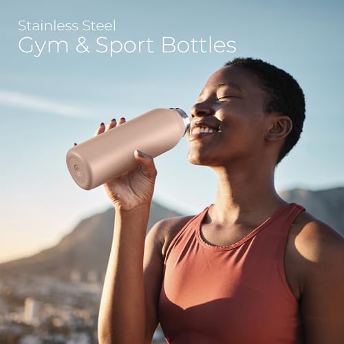 Image of SipX 32 oz Stainless Steel Insulated Water Bottle with Leakproof Lid & Carry Hook - Triple Insulated - Cold 24 Hours /Hot 12 Hours - Perfect for Gym, Work, Sports, Travel - Pink