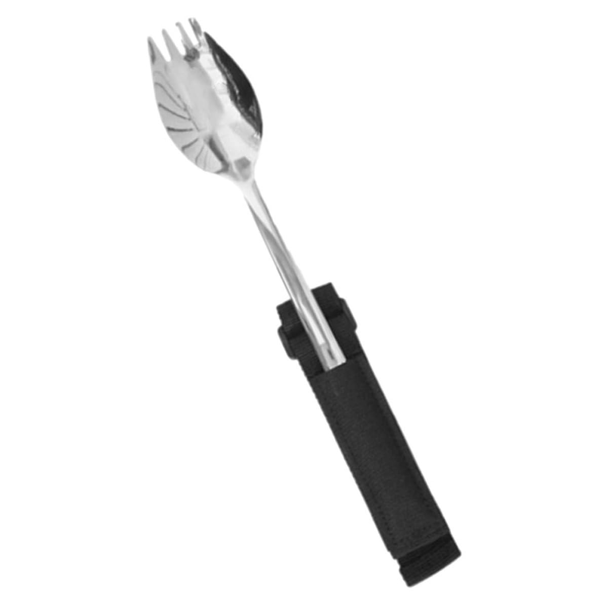Cucchiaio Adattabile Antiscivolo in Acciaio Inossidabile e Nylon per Anziani e Persone Tremori Manico Leggero e Ergonomico per Uso Quotidiano