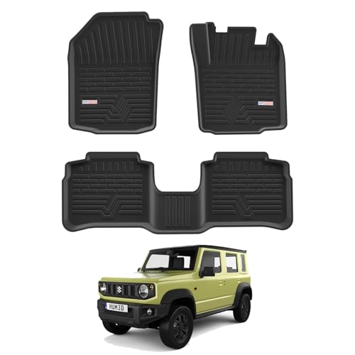 Image of JIMNY TPE Car Mats - All Weather Resistant Car Floor Mats | Anti Slip Full Coverage 3D Car Foot Mat | Waterproof Durable | Easy to Clean & Dust Free - JIMNY (Manual)