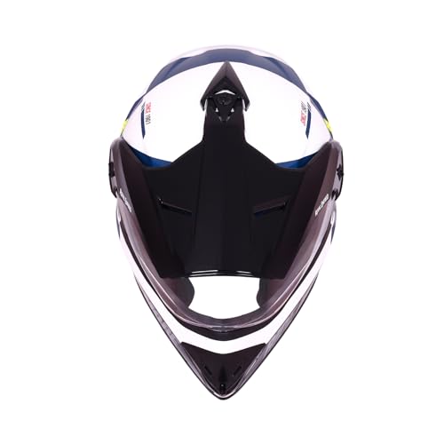Image of Royal Enfield Throttle DS Kinetic | Certification: ISI and DOT | Shock Absorption: High Density EPS liner | High Impact ABS Outer Shell | Micrometric Lock | WHITE L