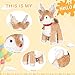 OHKIDS Red Nose Reindeer Stuffed Animal, 12.6 Inch Deer Fawn Plush Toy, Toddlers Small Baby Deer Animal Plushie, Christmas Party Soft Toy, Gift for Kids Boys Girls, Age 3+