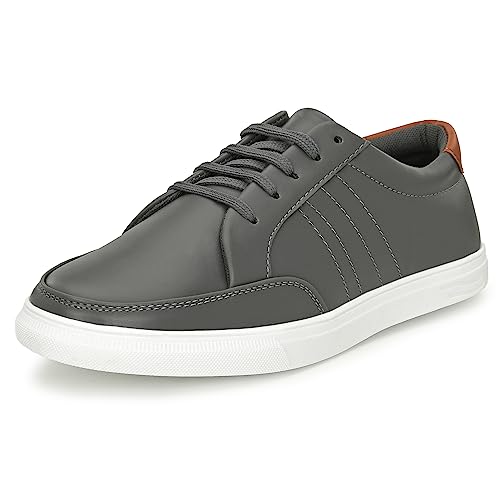 Image of Centrino Black Sneakers for Man | Shoes for Men Stylish Casual | Lightweight Lace-Up Walking Shoes with Cushioned Insole | Breathable Comfortable Canvas Mens Shoes | Anti-Skid Sole | Sneaker for Men (6312)