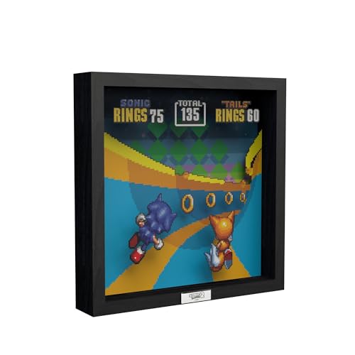 Boîte d'ombre 3D Sonic The Hedgehog 2 Pixel Frames décor mural rétro - 4
