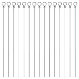 100 Pack Fishing Looped Spinner Shaft, Stainless Steel Wire Spinner Baits 160 * 0.7mm Fishing Lure Making Supplies Lure Making Kit Rigs for Freshwater Saltwater Bass Trout Walleye Salmon Catfish