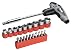 Produktbild kwb T-Griff Schraubendreher -Set 21-teilig mit Bit-Aufnahme inkl. 10 Bits 25 mm, 9 x 1/4'' Stecknüsse / Stecklüsseleinsätze, für leichte Schraub-Arbeiten im Auto, am Motorrad und im Haushalt