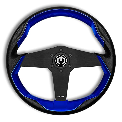 MODZ Zilker Golf Cart Steering Wheel with Adapter - Fits All EZGO Models - Blue and Black