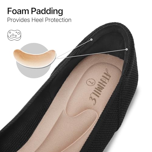 Image of ATHMILE Pointed Toe Flats for Women Comfortable Knit Ballet Flats Shoes