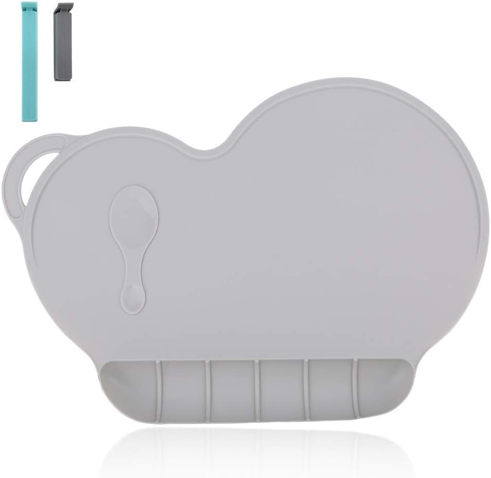 Food Catching Baby Placemat Gray